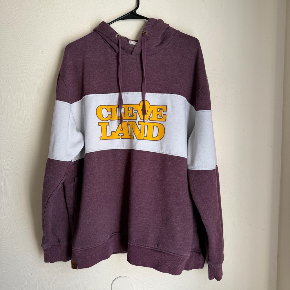 Cleveland Cavaliers NBA Hoodie Mens‎ XXL Holloway Maroon Basketball Streetwear